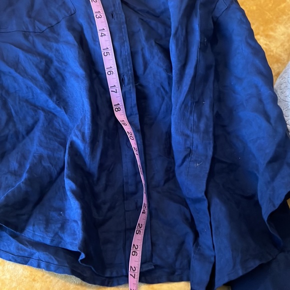 Gap blue button up linen - Picture 8 of 9